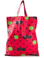 The Beatles X Comme Des Garçons Apple And Polka Dot Tote - Red
