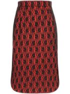 Christopher Kane Lace Pencil Skirt - Red