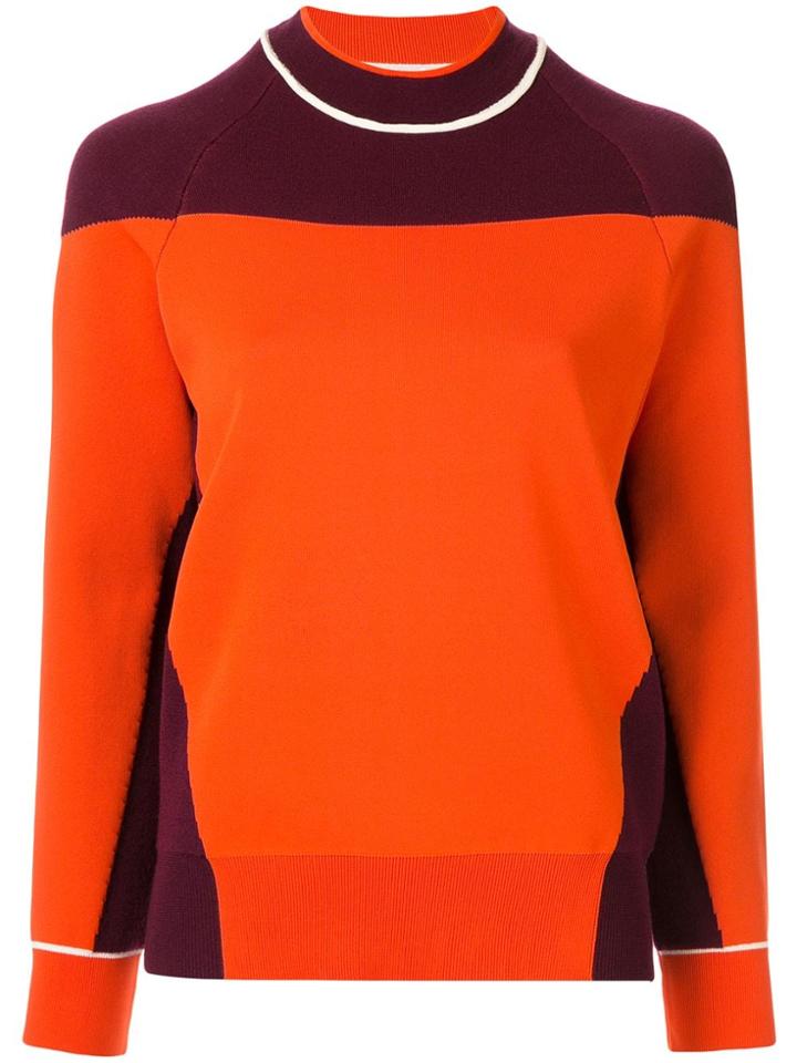 Victoria Beckham Colour Block Jumper - Orange