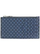 Alexander Mcqueen Skull Print Zip Cardholder - Blue