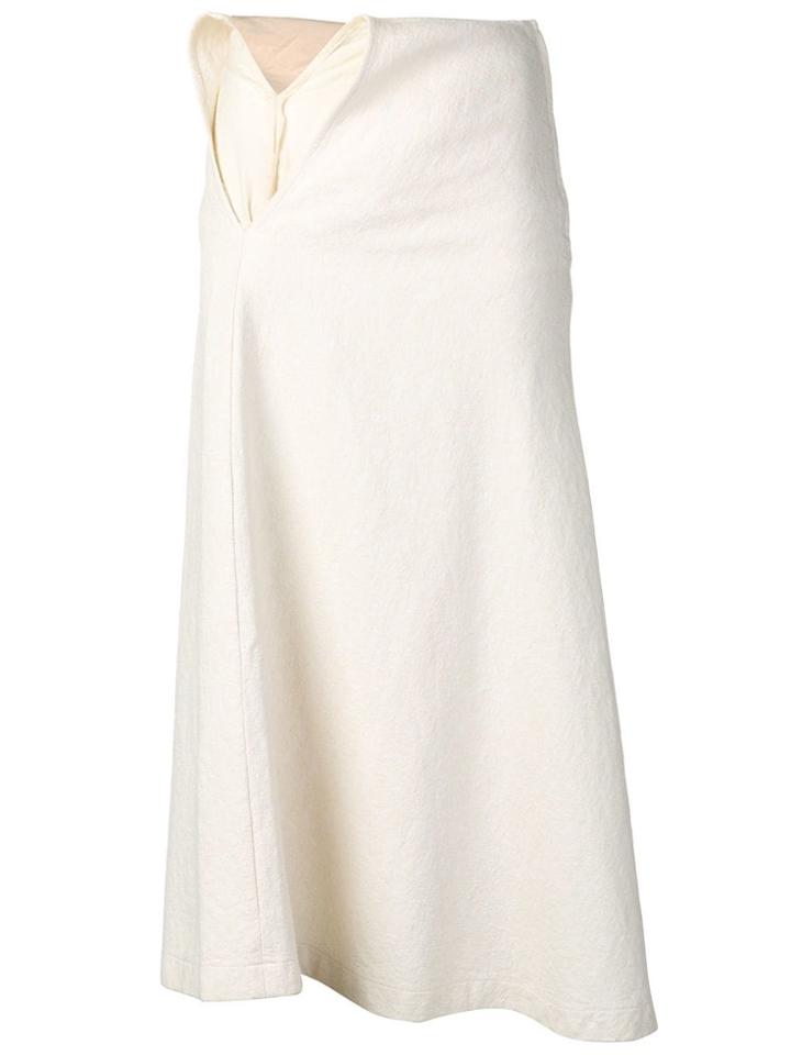 Comme Des Garçons Vintage 1999's A-line Midi Skirt - White