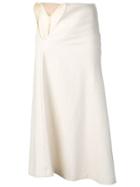 Comme Des Garçons Vintage 1999's A-line Midi Skirt - White