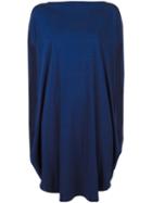 Jil Sander - Slit Sleeves Dress - Women - Viscose - 34, Blue, Viscose