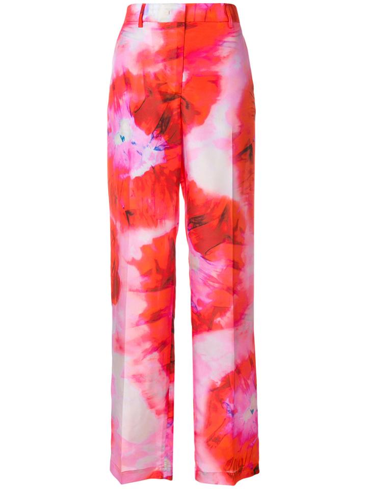 Msgm Abstract Print Tailored Trousers - Multicolour