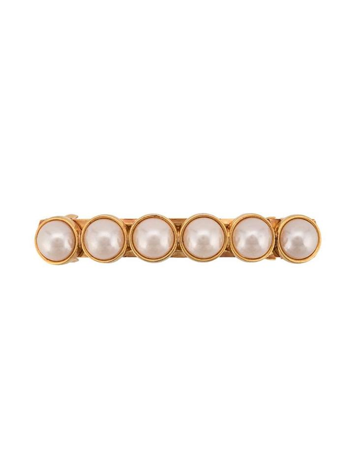 Oscar De La Renta Pearl-embellished Hair Clip - Gold
