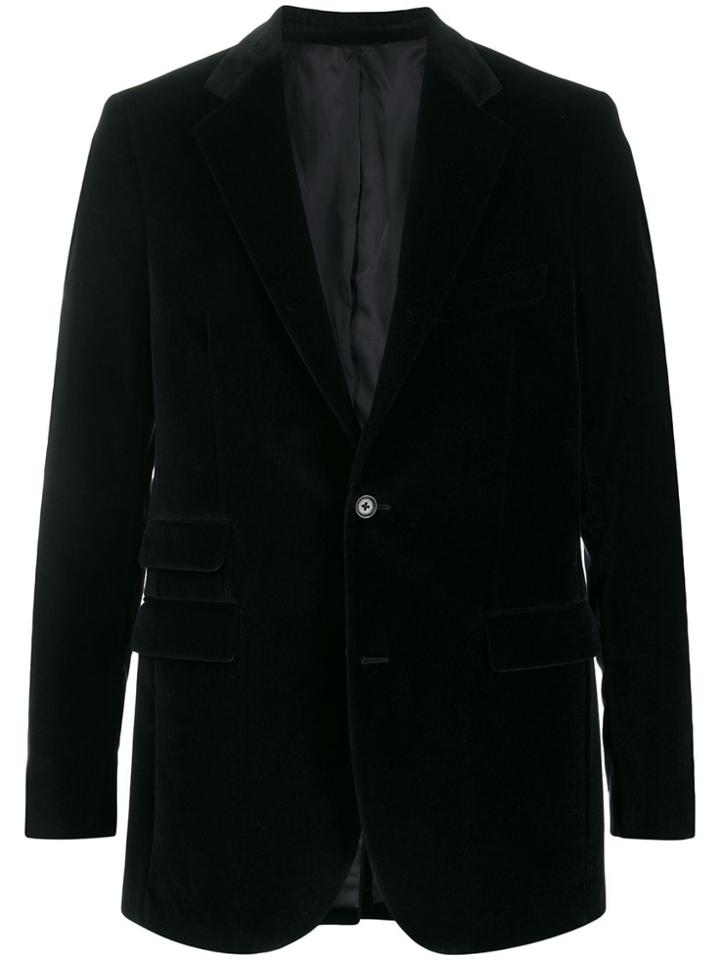 Stella Mccartney Single-breasted Velvet Blazer - Black