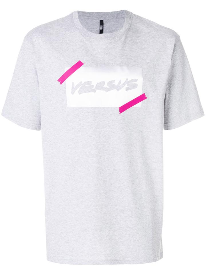 Versus Logo Print T-shirt - Grey