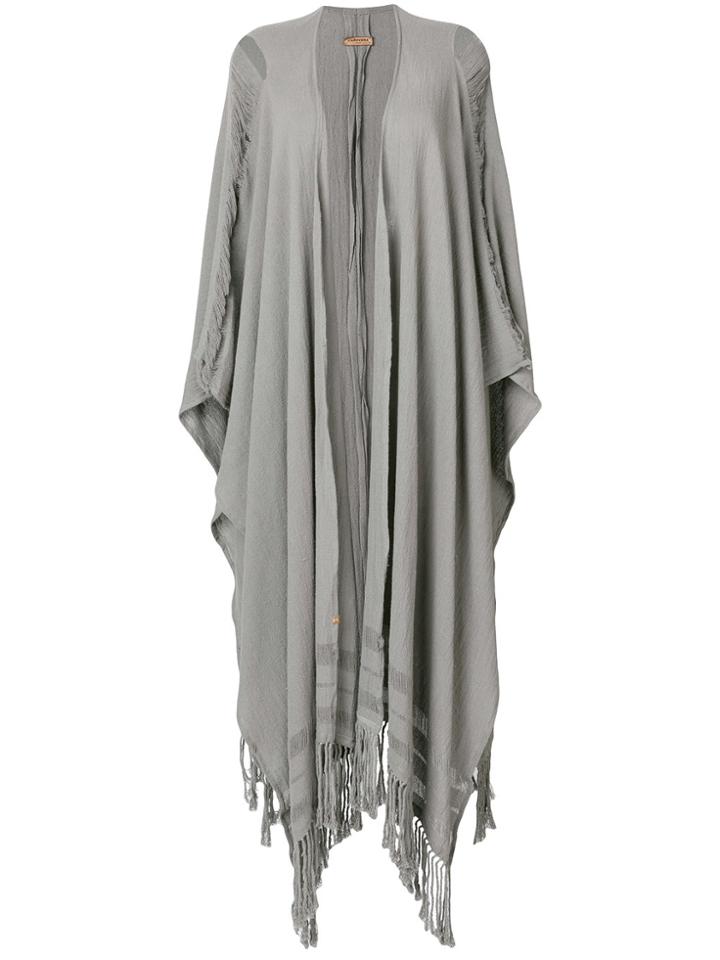 Caravana Fringed Cape - Grey