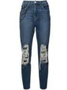 L'agence Luna Straight High Rise Jeans - Blue