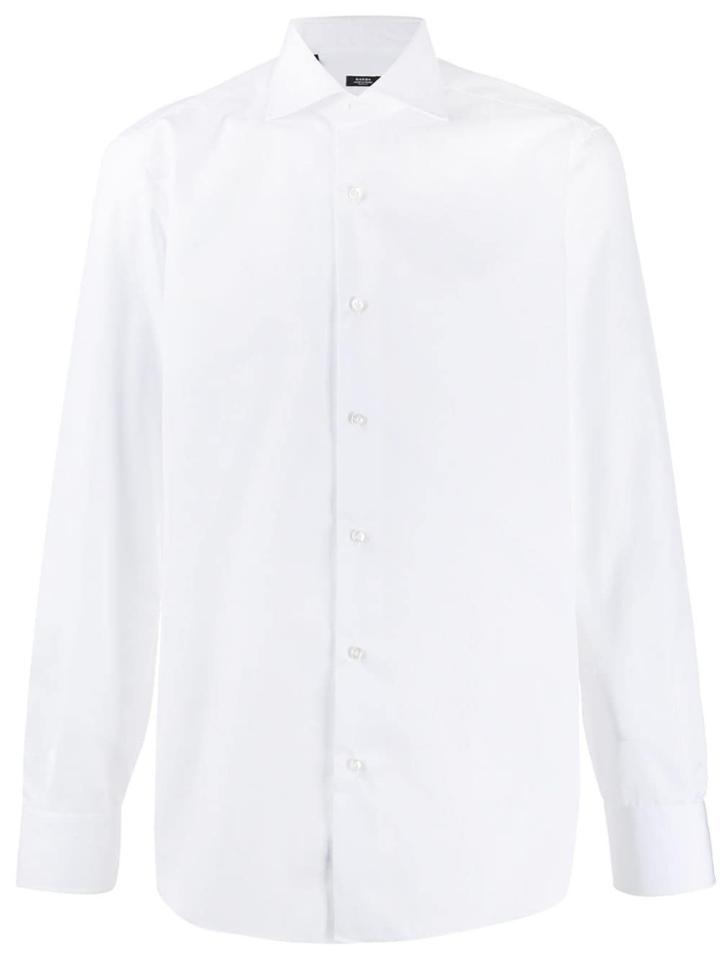Barba Plain Long-sleeved Shirt - White