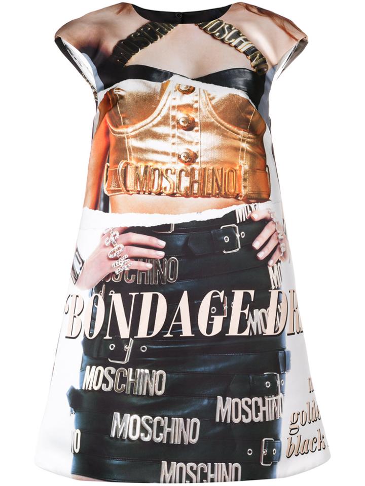 Moschino Trompe-l'ail Print Dress - Black