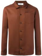 Ami Alexandre Mattiussi Twill Overshirt, Men's, Size: 37, Brown, Wool