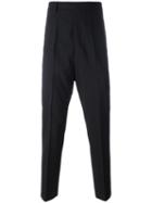 Rick Owens Tapered Trousers, Men's, Size: 48, Black, Cupro/virgin Wool/spandex/elastane
