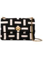 Bally - Eclipse Web Shoulder Bag - Women - Leather/metal/cotton - One Size, Black, Leather/metal/cotton