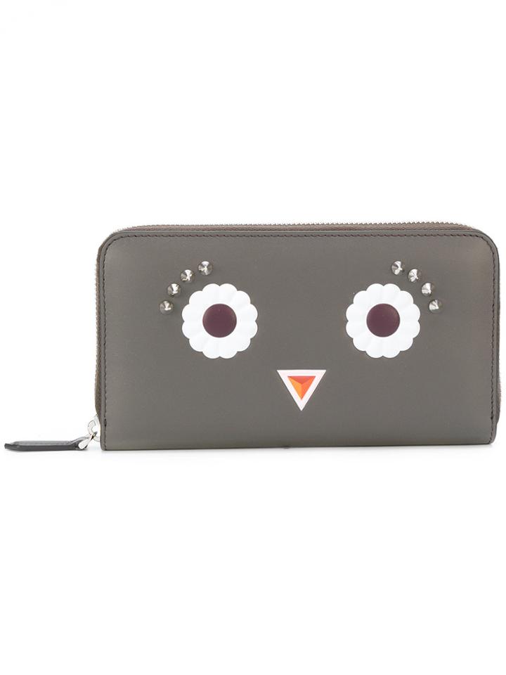 Fendi Wonders Zip Around Wallet - Brown