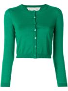 Red Valentino Tulle Insert Detail Cardigan - Green