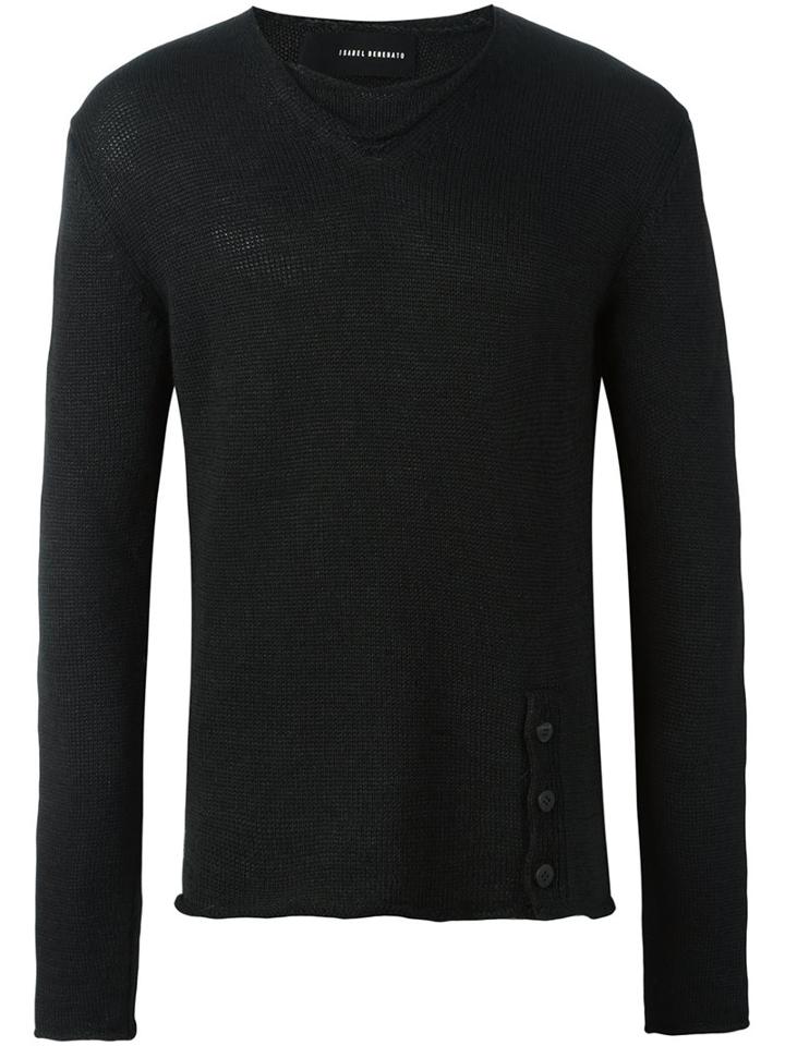 Isabel Benenato Button Detail Jumper