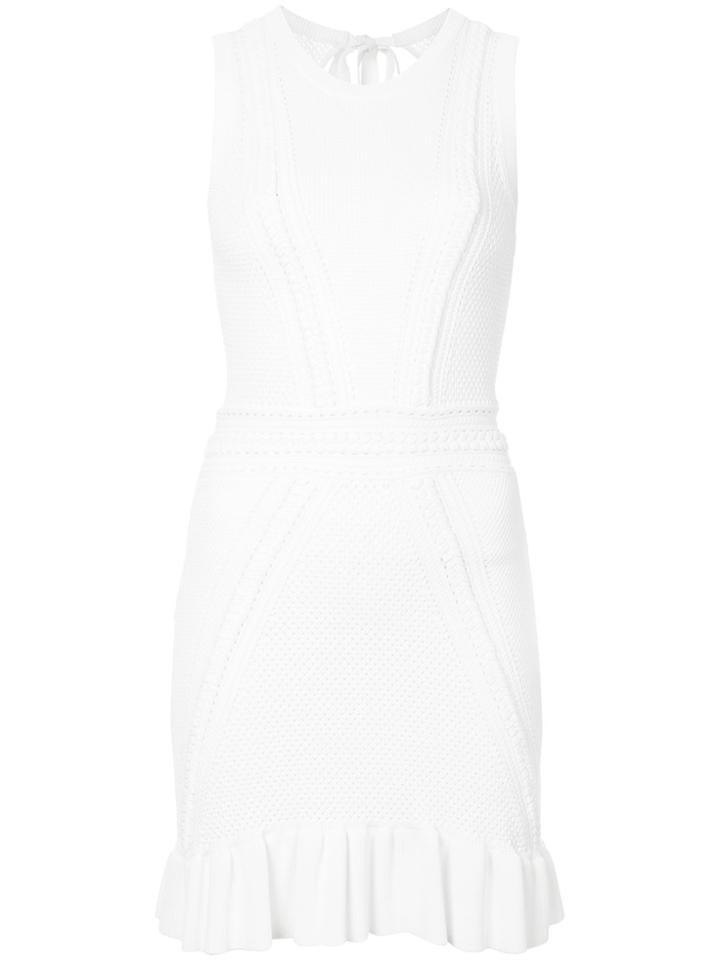 Rebecca Vallance Majorca Pointelle Knit Dress - White