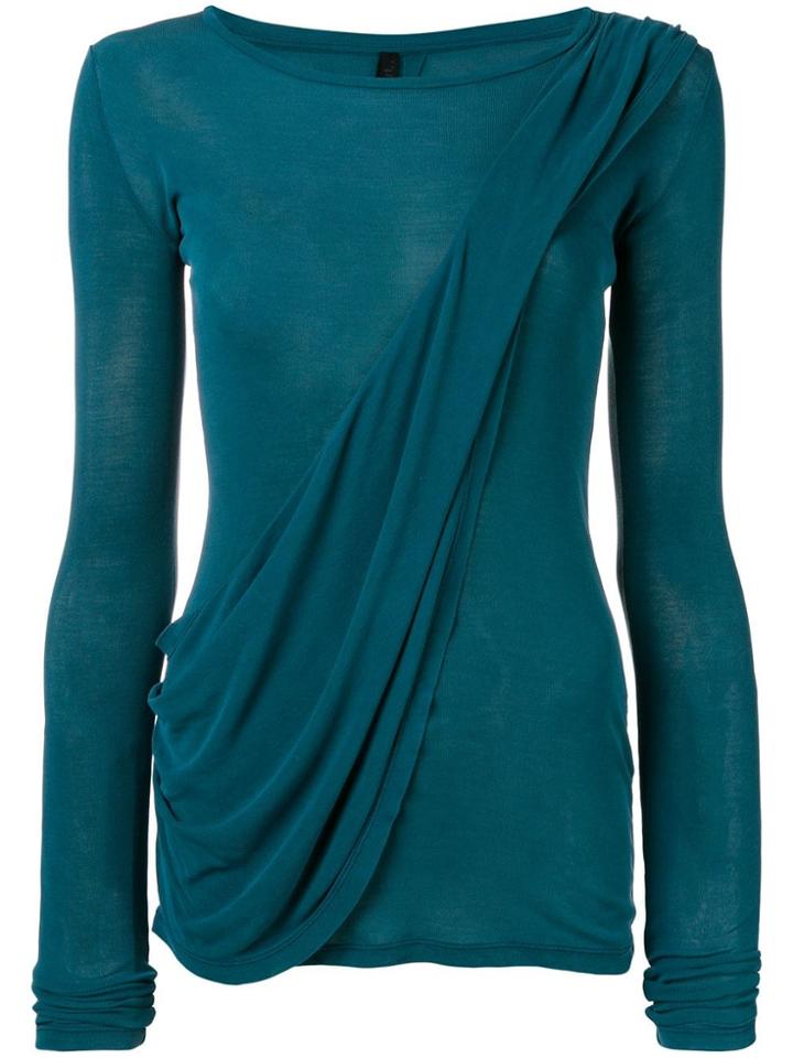 Unravel Project Draped Tee - Blue