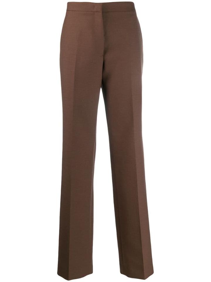 Jil Sander Straight Tailored Trousers - Brown