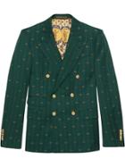 Gucci Interlocking G Stripe Wool Jacket - Green