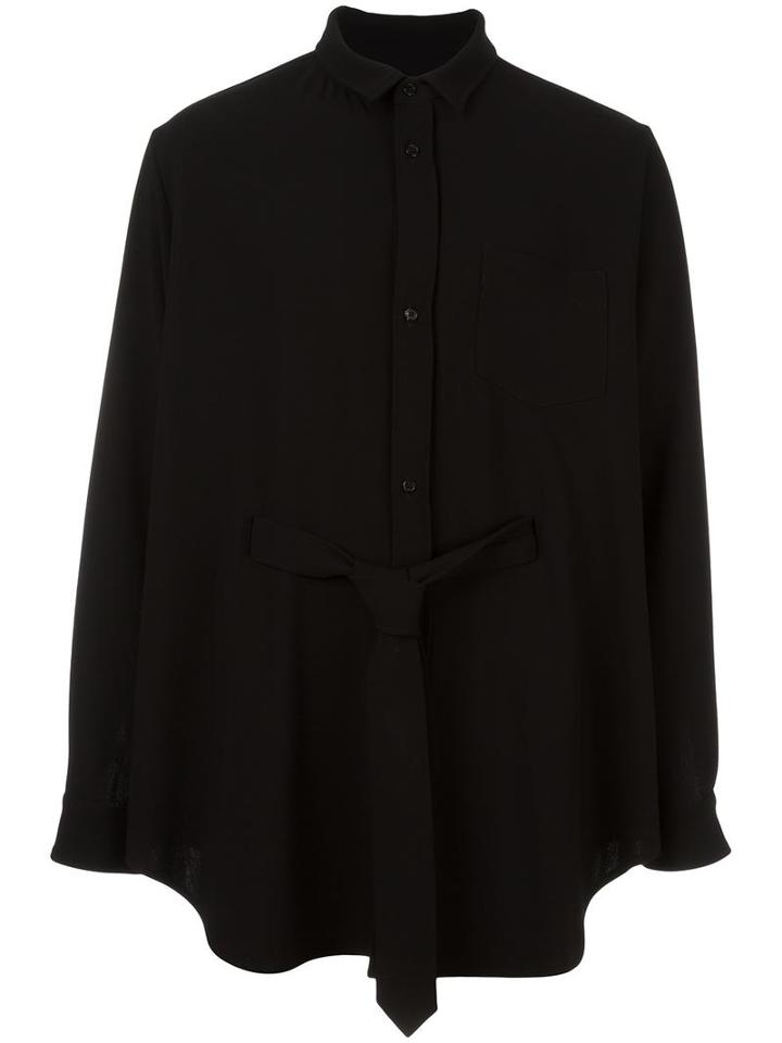 Société Anonyme Long Shirt, Adult Unisex, Black, Wool/spandex/elastane