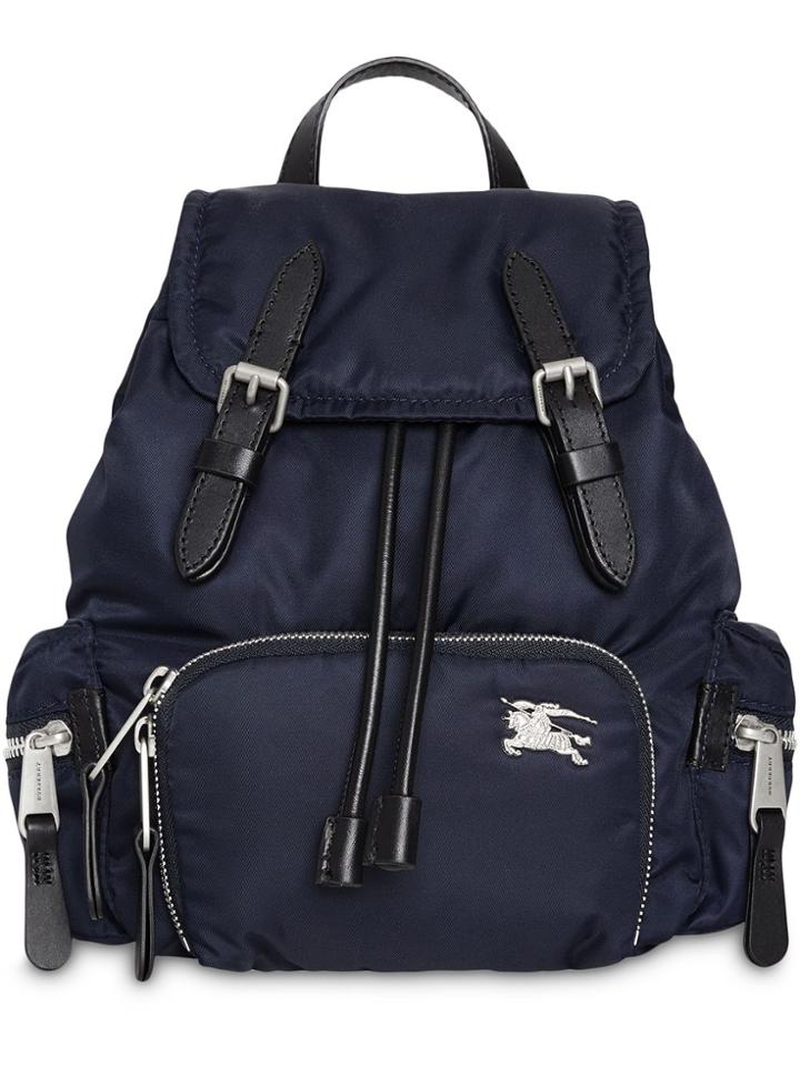 Burberry The Small Crossbody Rucksack In Puffer Nylon - Blue