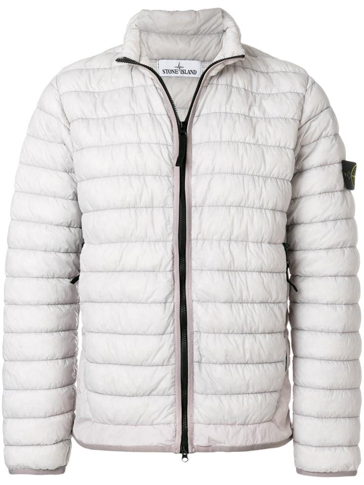Stone Island Garment-dyed Micro Yarn Down Packable Jacket - Grey