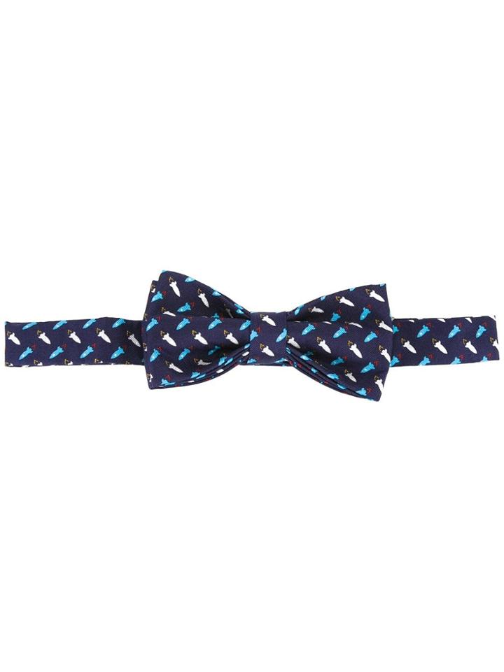 Fefè Rocket Print Bow Tie - Blue
