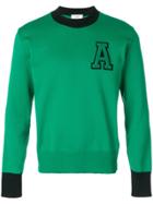 Ami Alexandre Mattiussi Crewneck A Patch Sweater - Green