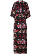 Kenzo - Floral Print Dress - Women - Silk/cotton - 38, Black, Silk/cotton