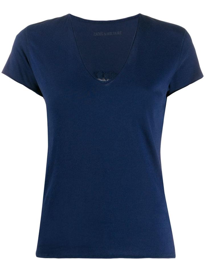 Zadig & Voltaire Sheer Skull T-shirt - Blue
