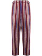 Forte Forte Striped Cropped Trousers - Red
