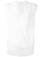 3.1 Phillip Lim V-neck Top, Women's, Size: 4, White, Silk