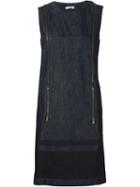 Tomas Maier Zip Detail Denim Dress, Women's, Size: 4, Blue, Cotton