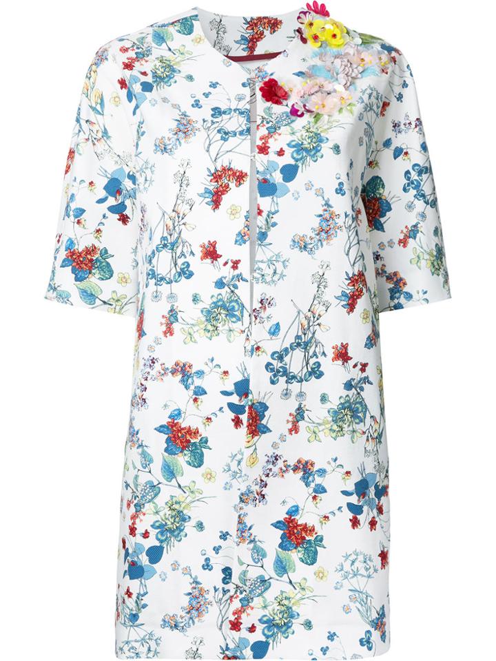 Antonio Marras Floral Print Coat - White