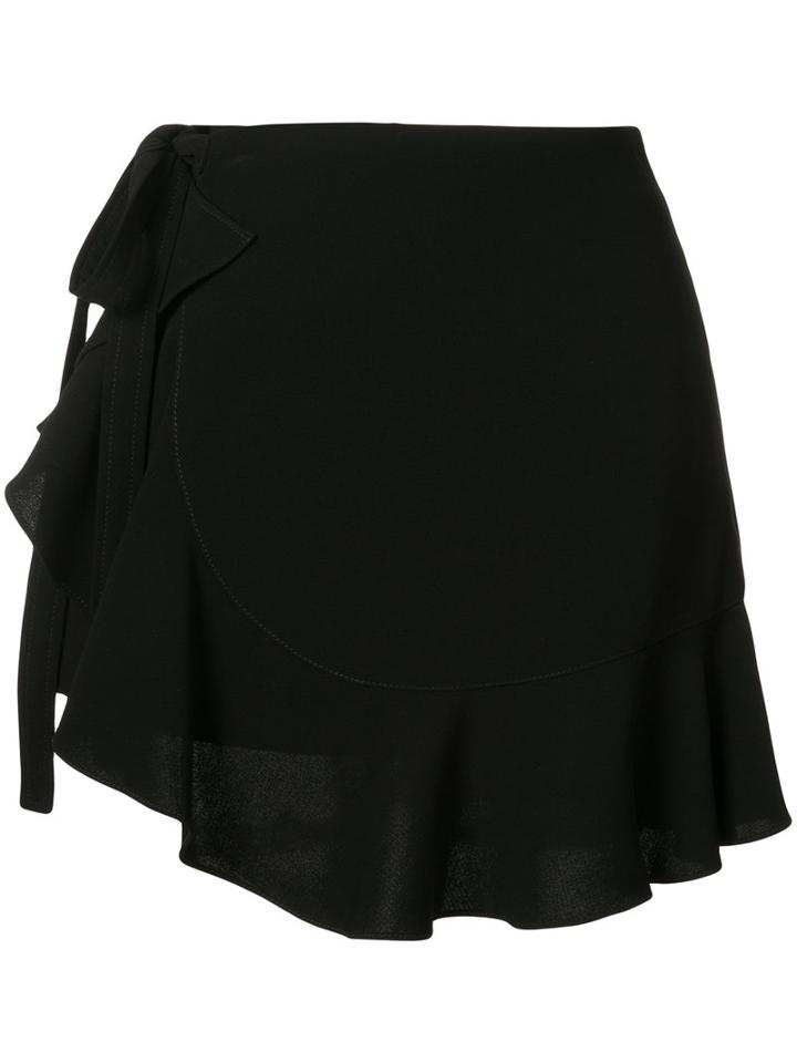 Cinq A Sept - Asymmetrical Mini Skirt - Women - Polyester/triacetate - 6, Black, Polyester/triacetate