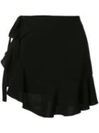 Cinq A Sept - Asymmetrical Mini Skirt - Women - Polyester/triacetate - 6, Black, Polyester/triacetate