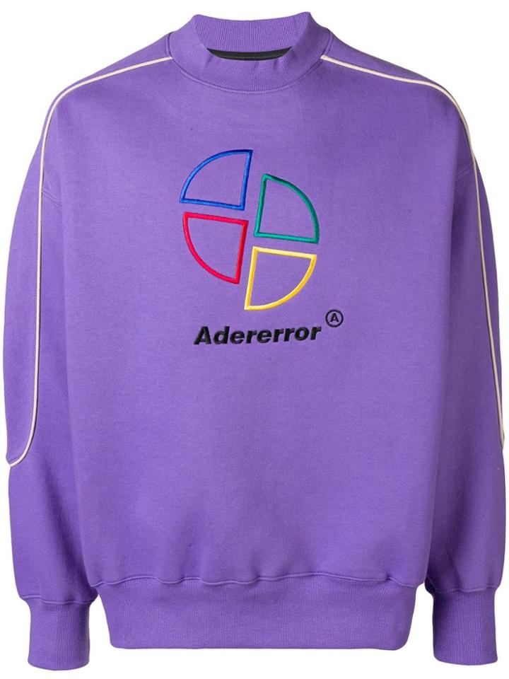 Ader Error Retro Jersey Sweater - Pink & Purple