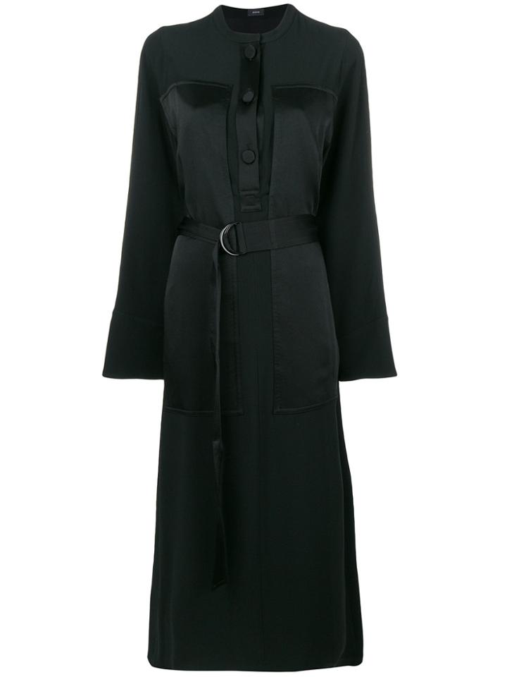 Joseph Fort Belted Shift Dress - Black