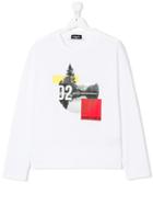 Dsquared2 Kids Logo Print Longsleeved T-shirt - White