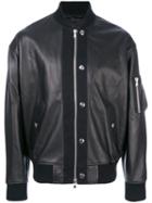 Diesel Black Gold - Bomber Jacket - Men - Leather/acrylic/spandex/elastane/wool - 46, Brown, Leather/acrylic/spandex/elastane/wool
