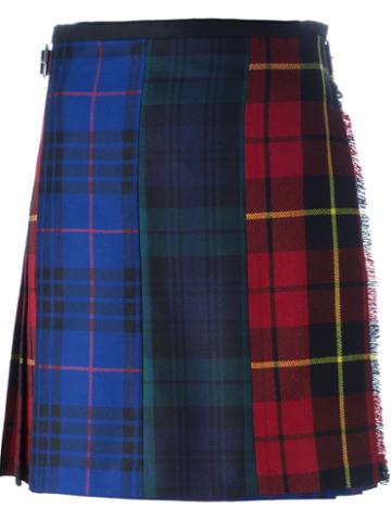 Le Kilt Short Tartan Kilt, Women's, Size: 8, Black, Wool