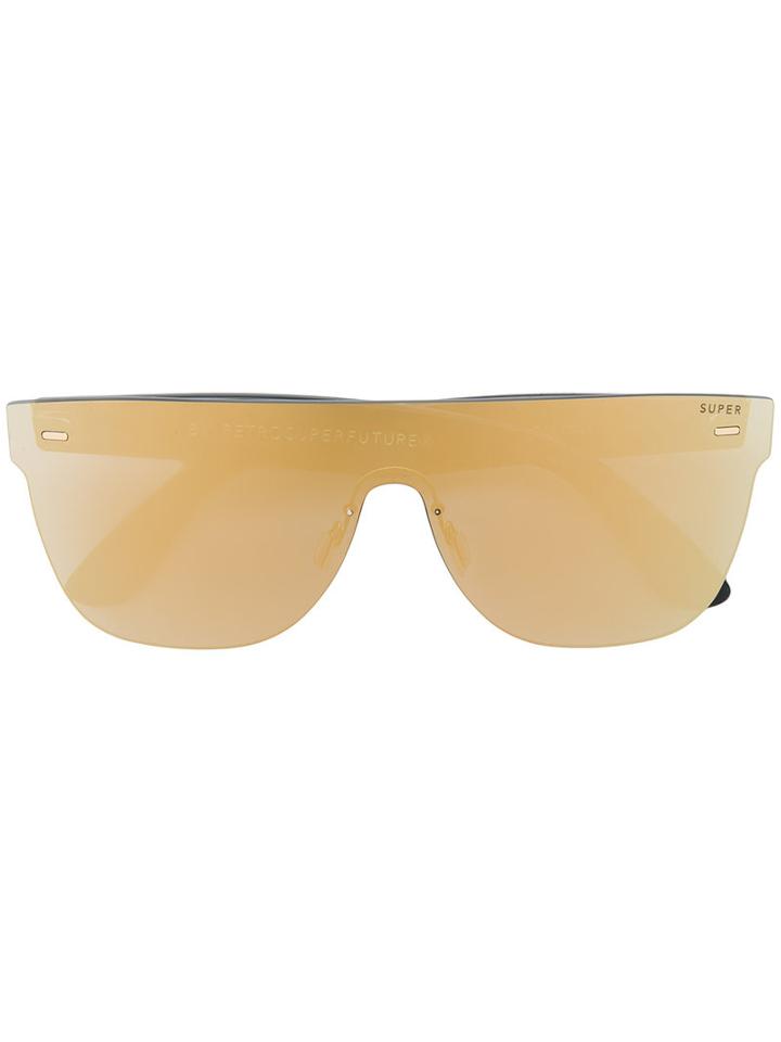 Retrosuperfuture - Screen Flat Top Sunglasses - Unisex - Acetate - 55, Black, Acetate