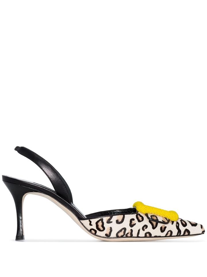Manolo Blahnik Mafrisi 70mm Slingback Pumps - Multicolour