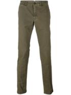 Moncler Classic Chinos, Men's, Size: 48, Green, Cotton/spandex/elastane