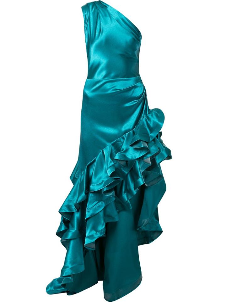 Bronx And Banco Monica Ruffle Gown - Blue