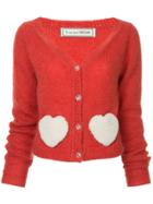 Tu Es Mon Trésor Heart Cardigan - Red
