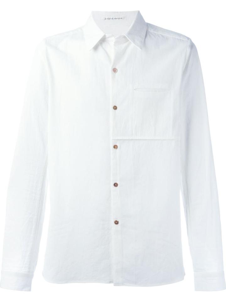 Individual Sentiments Woven One Pocket Shirt, Men's, Size: 1, White, Cotton