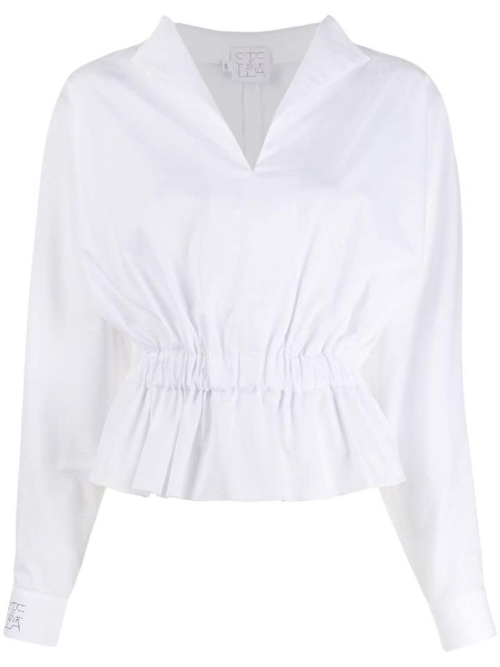 Stella Jean Long-sleeve Fitted Blouse - White